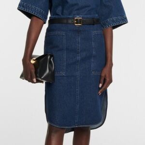 Toteme Dark Blue Denim Pencil Skirt